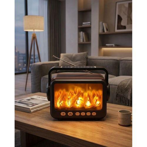 Şömine Efektli Bluetooth Hoparlör Fm Radyo Usb Tf Kart Müzik Çalar