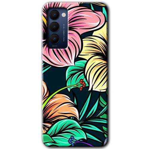 Potkal Hediye Fabrikası Tecno Camon 18P Kılıf HD Desen Baskılı Arka Kapak - Portakal Çiçeği