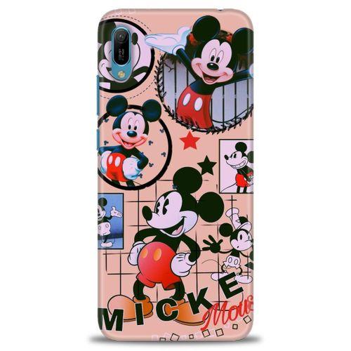 Huawei Y6 2019 Kılıf HD Baskılı Kılıf - Mickey Mouse + Tam Ekran Koruyucu