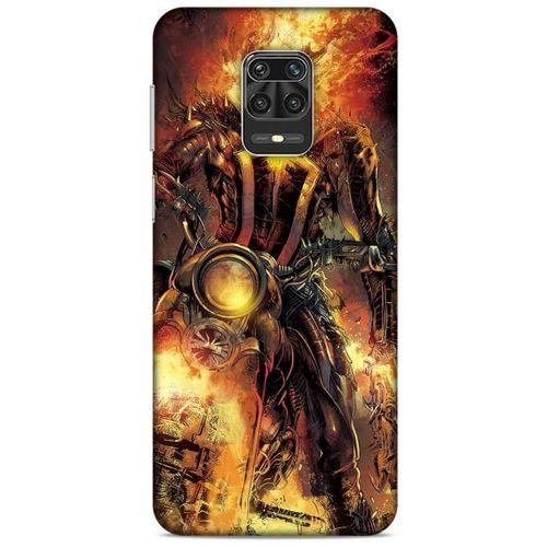 Xiaomi Redmi Note 9 Pro Uyumlu Kılıf Motorsiklet (15) Antişok Kılıf Kurukafa