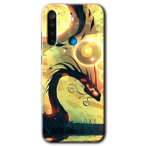 Xiaomi Redmi Note 8 Kılıf Baskılı Kapak - Digital Dragon +Tam Kaplayan Mat Seramik