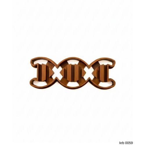 DNA Sarmalı Figürlü Kurabiye Kalıbı ve Hamur Kesici – Şeker Hamuru ve Oyun Hamuru İçin Tek Parça Kalıp