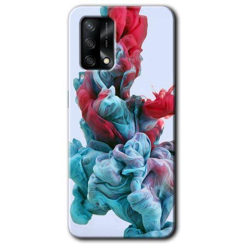 MRCİLETİSİM Oppo A74 Kılıf HD Desen Baskılı Arka Kapak + Temperli Cam - Renkli Karışım
