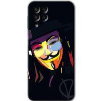 MRCİLETİSİM Samsung Galaxy M33 Kılıf Baskılı Kapak - Vendetta + 5D Tam Kaplayan Cam