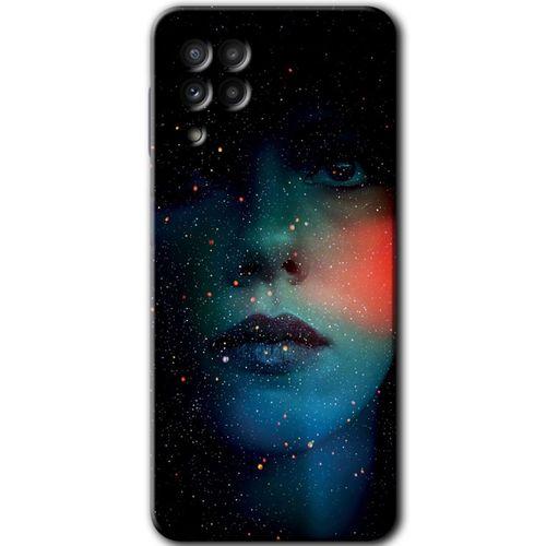 Potkal Hediye Fabrikası Samsung Galaxy M32 HD Baskılı Kılıf + 9D Tam Ekran Koruyucu - Karanlık Kadın