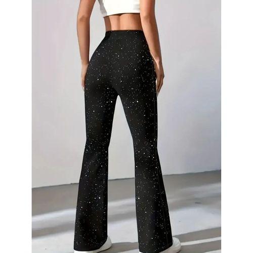 Kadın Yüksek Bel Taşlı Dalgıç Tayt