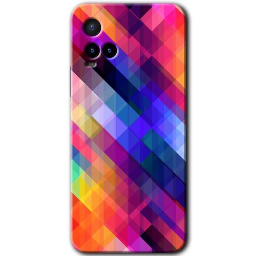 Vivo Y21s Kılıf HD Desen Baskılı Arka Kapak - Multi Oblique