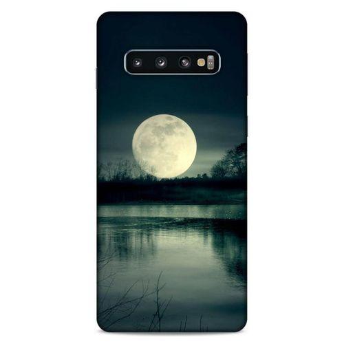 Lopard Samsung Galaxy S10 Uyumlu Kılıf Gece'S (36) Glitter Kılıf Ay Göl