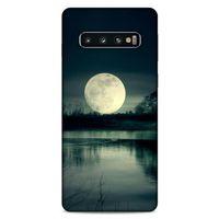 Lopard Samsung Galaxy S10 Uyumlu Kılıf Gece'S (36) Glitter Kılıf Ay Göl