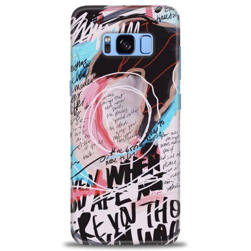 Samsung Galaxy S8 Kılıf HD Baskılı Kılıf - Yazılar + Tam Ekran Koruyucu