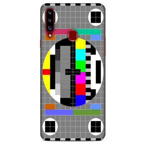 Retro (24) Desen Darbe Emici Kılıf Renkli Samsung Galaxy A20s Kılıf