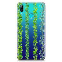 Huawei Y7 2019 Kılıf Asma Yaprak Arka Kapak Koruma Desenli Full Koruyucu