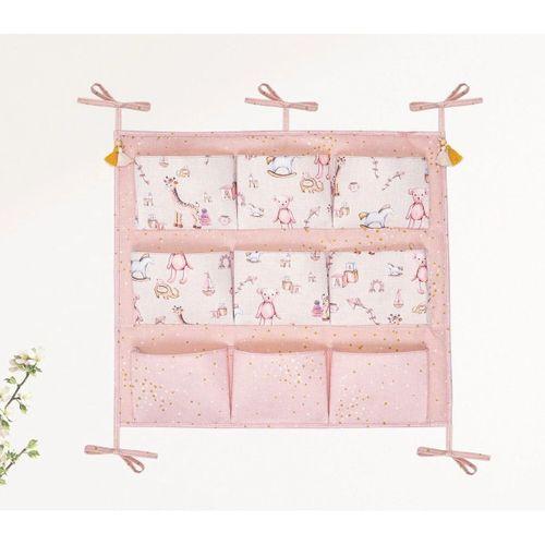 Baby 9 Cepli Bağlamalı Beşik Kenarı Düzenleyici (pembe)