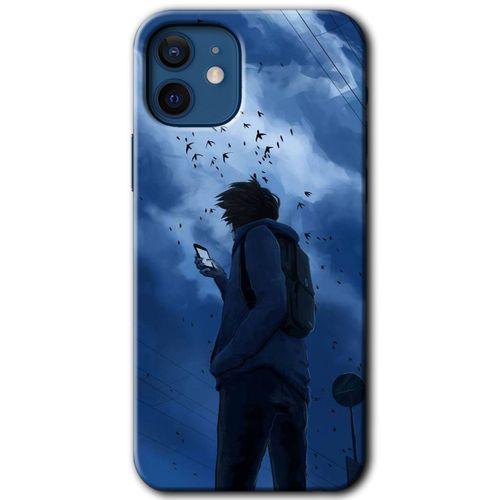 iPhone 12 Kılıf HD Desen Baskılı Arka Kapak - Sonbahar Yalnızlığı