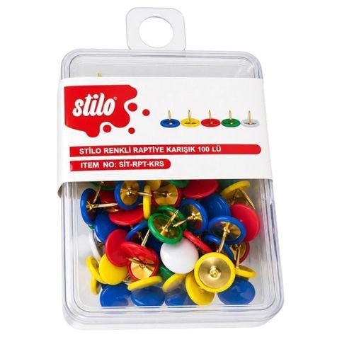 STİLO RENKLİ RAPTİYE KARIŞIK 100' lü