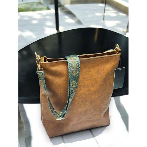 VELSE Suni Deri Bayan Omuz Çantası