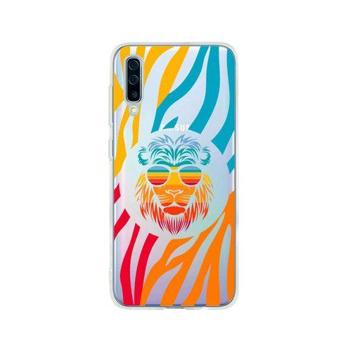 Samsung A50 Color Leon Tasarımlı Premium Şeffaf Silikon Kılıf