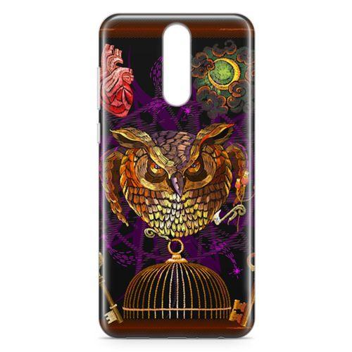 Huawei Nova 2i Kılıf Gotik Baykuş Arka Kapak Koruma Desenli Full Koruyucu