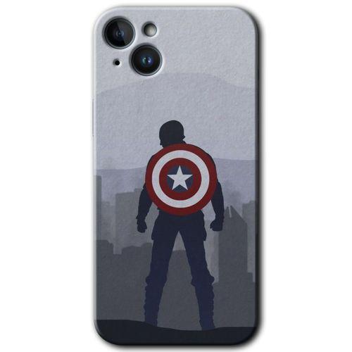 iPhone 14 Kılıf HD Desen Baskılı Arka Kapak - Captain Avenger