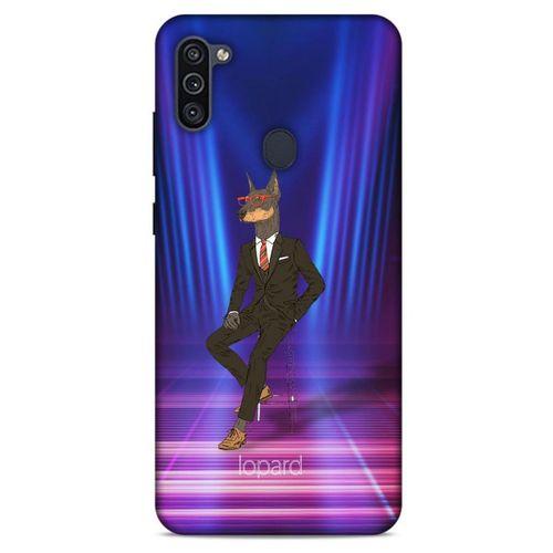 Samsung Galaxy M11 Kılıf FunnyMaX (44) Tough Armor Kılıf Fuşya Doberman
