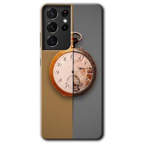 Galaxy S21 Ultra Kılıf HD Desen Baskılı Arka Kapak - Clocks Artwork
