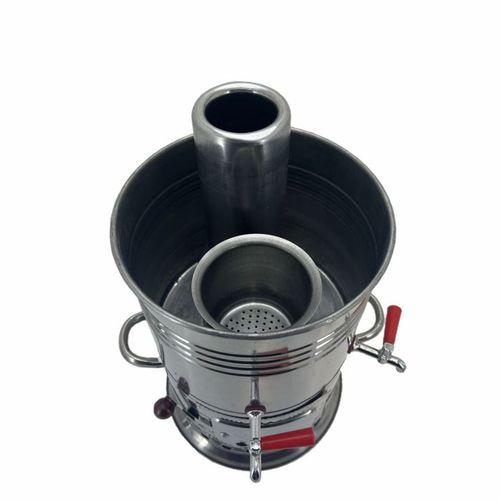 Paslanmaz Çelik 5 litre Çift Hazneli Semaver