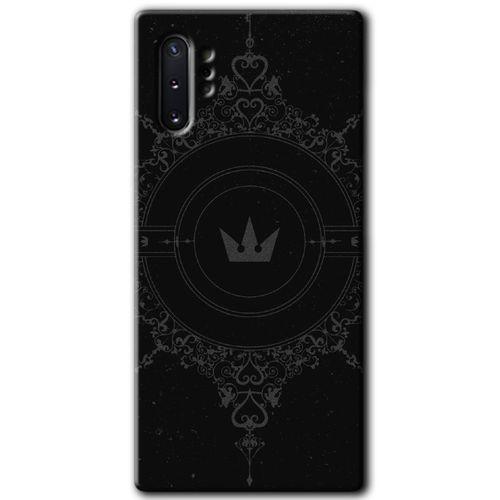 Samsung Galaxy Note 10 Plus HD Baskılı Kılıf + 9D Tam Ekran Koruyucu - Siyah Mandala 1
