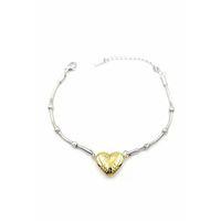 Kalp Zincir Bileklik - Altın