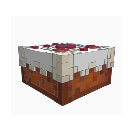 Minecraft Kek Dokulu 3D Baskı (Bu ürün Sadece Plastik parçadır - Almadan Önce Soru Sorabilirsiniz)