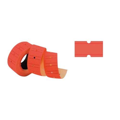 TANEX (12 * 21 mm) ÇİZGİLİ FLO KIRMIZI FİYAT ETİKETİ (Ruloda 800 Etiket)