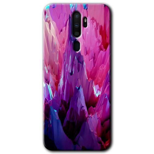 MRCİLETİSİM Oppo A9 2020 Kılıf HD Desen Baskılı Arka Kapak + Temperli Cam - Abstraction Sharp