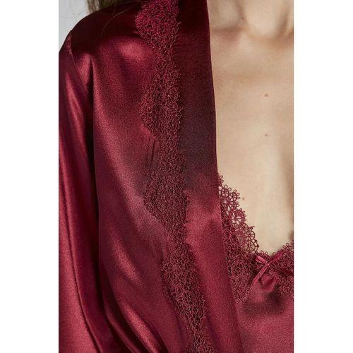 Saten Gecelik Sabahlık Pijama Takım Şort Takım 6'lı Gelin Çeyiz Seti - 6965