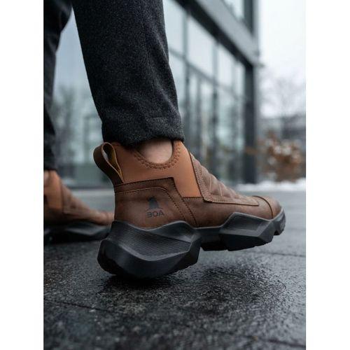 BA0401 Bağcıksız Rahat Yüksek Taban Taba Erkek Spor Yarım Bilek Bot