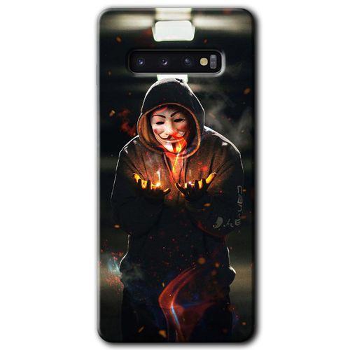 Samsung Galaxy S10 HD Baskılı Kılıf + 9D Tam Ekran Koruyucu - V for Fire