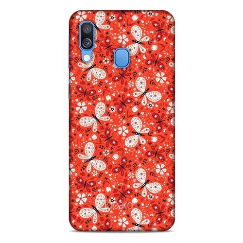 Samsung Galaxy A40 Kılıf Kelebek Etkisi (6) Silikon Kılıf Mavi Yeşil