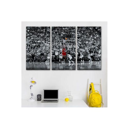 Michael Jordan Üçlük Şutu Kanvas Duvar Tablosu-5139