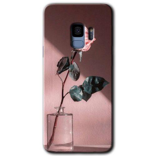 Samsung Galaxy S9 Kılıf HD Desen Baskılı Arka Kapak + Temperli Cam - Retro Gül