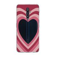 Oppo Reno 2z Kalp Desenli Şeffaf Kılıf