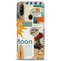 General Mobile GM 20 Pro Kılıf HD Baskılı Kılıf - Moon + Tam Ekran Koruyucu