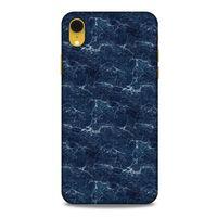Mermer Desenli (15) Tema Antişok Kılıf Lacivert Apple iPhone XR Kılıf