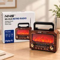 Şömineli Retro Radyo Hoparlör (Bluetooth, AM/FM/SW, USB/Type-C, TF)