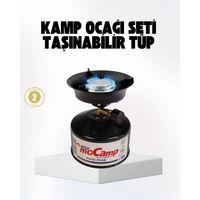 Outdoor Kamp Ocağı Gazlı Taşınabilir Pişirme Seti Üç Ayaklı Denge Atlı