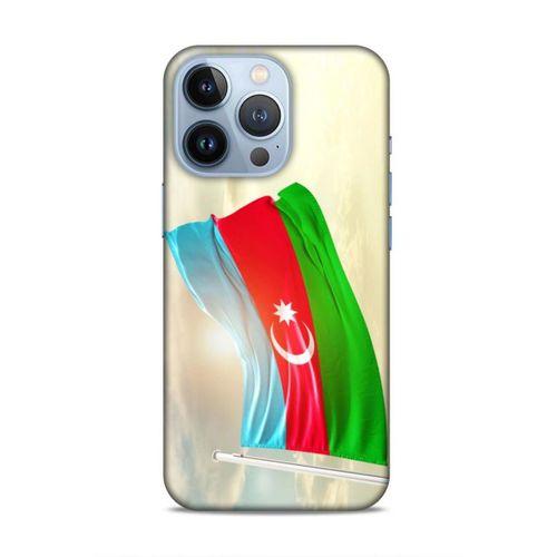 Apple iPhone 13 Pro Uyumlu Kılıf Azarbaijan (7) Telefon Kılıfı Gökyüzü Bayrak