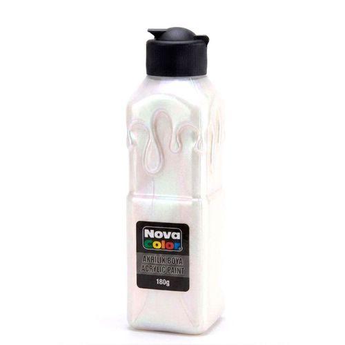 Nova Color Metalik Akrilik Boya 180Gr Sedef Beyaz