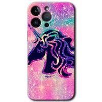 iPhone 14 Pro Max HD Baskılı Kılıf + 9D Tam Ekran Koruyucu - Unicorn Kristal