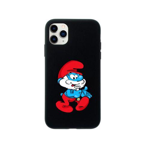 iPhone 11 Pro Max Şirin Baba Tasarımlı Siyah Telefon Kılıfı