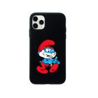 iPhone 11 Pro Max Şirin Baba Tasarımlı Siyah Telefon Kılıfı