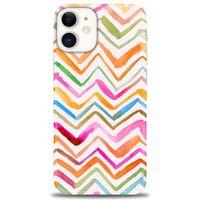 iPhone 12 Kılıf HD Baskılı Kılıf - Zikzak + Tam Ekran Koruyucu