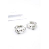 Taşlı Çivi Küpe - Gümüş