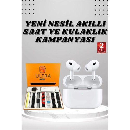 7 Kordonlu Akıllı Saat Ve Yeni Nesil Kulaklık Dokunmatik Ekran Android Ve İos Uyumlu